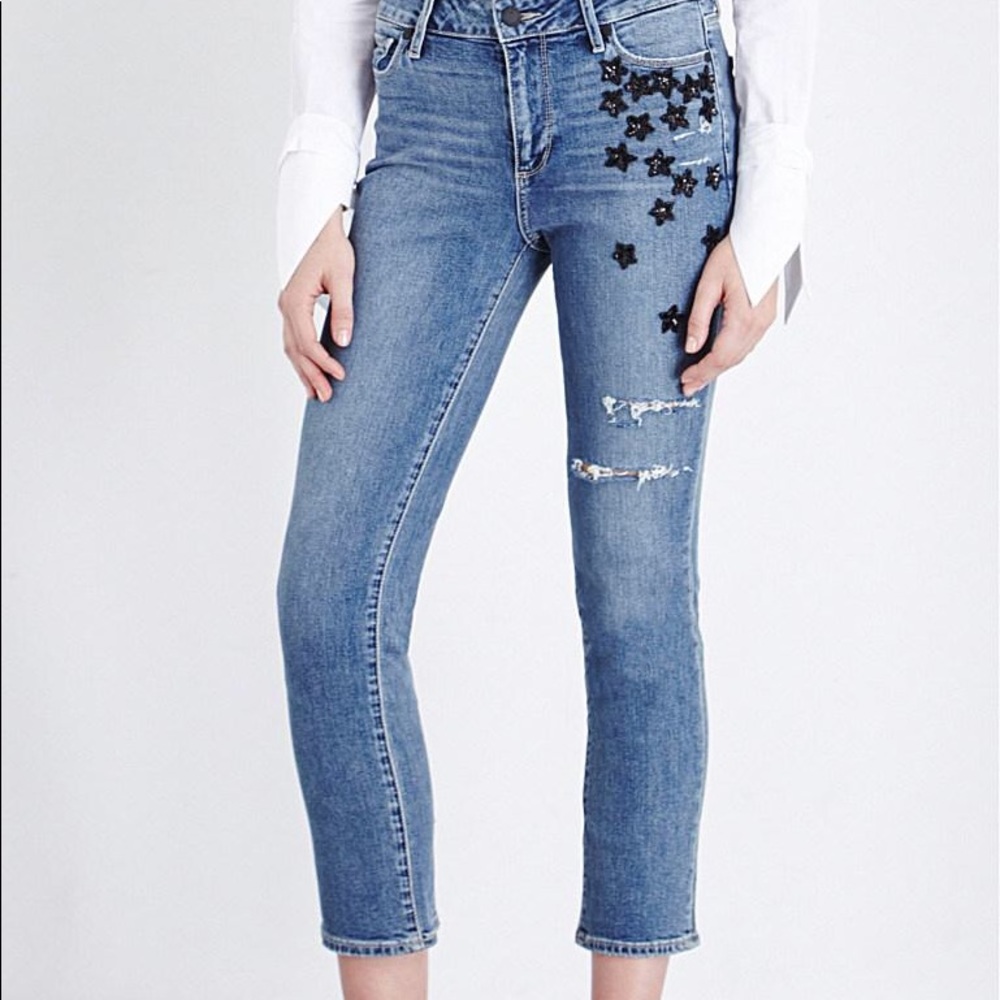 ISO Paige Jacqueline Star-Appliqué Jeans